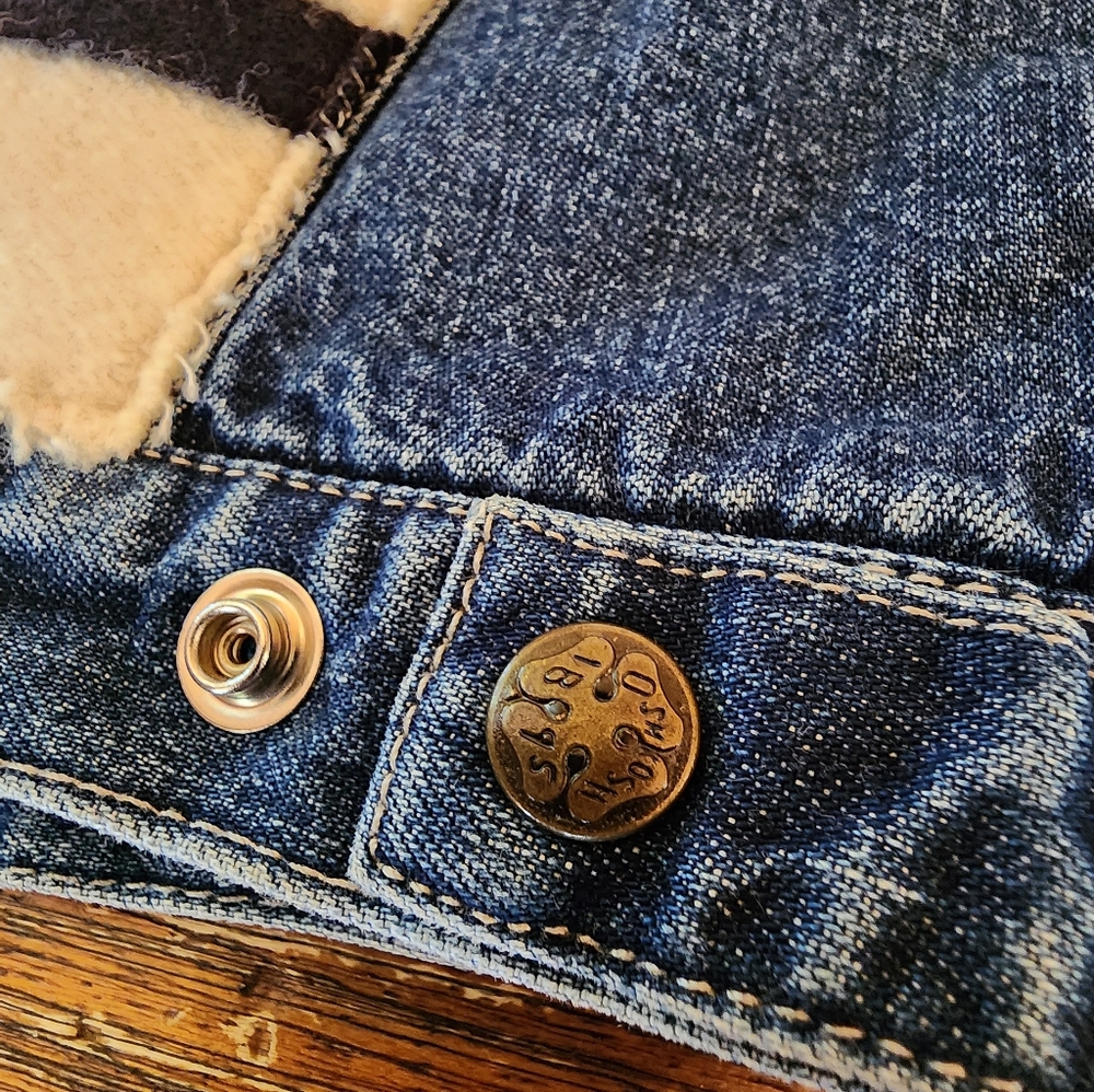 Oshkosh Pendleton Scrap Woodside Goods Sherpa Denim Jacket Hudson Bay - Picture 5 of 7